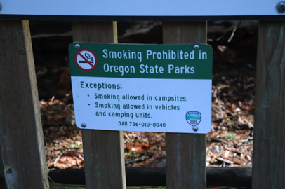 Smoking Prohibited in Oregon State Parks – with exceptions